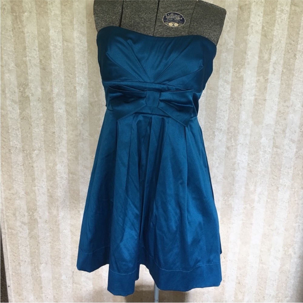 Speechless‎ Blue Bow Front Strapless Dress